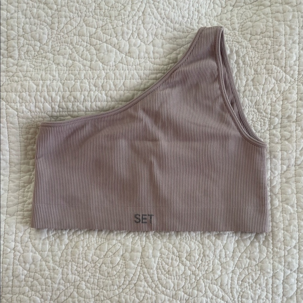 Set Active one-shoulder bra top - Lavender